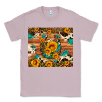 Lilac sunflower gemstone leopard cowhide horseshoe Classic Tee - Artiststas