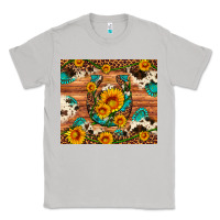 Moon Dust sunflower gemstone leopard cowhide horseshoe Classic Tee - Artiststas