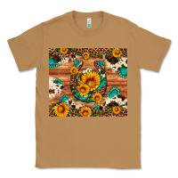Toasted Coconut sunflower gemstone leopard cowhide horseshoe Classic Tee - Artiststas