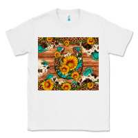 White sunflower gemstone leopard cowhide horseshoe Classic Tee - Artiststas