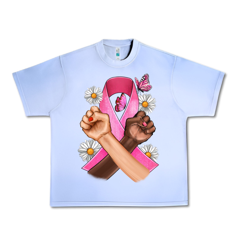 Breast Cancer Fist Daisy Butterfly Urban Heavy Tee by Artiststas | Teevron