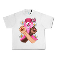 Lunar Rock Breast Cancer Fist Daisy Butterfly Urban Heavy Tee - Artiststas