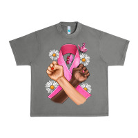 Tornado Breast Cancer Fist Daisy Butterfly Urban Heavy Tee - Artiststas