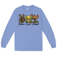 Colony Blue peace love camel Long Sleeve Tee - LillyAllenDesigns