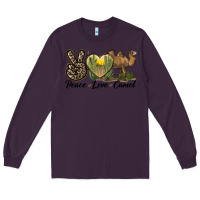 Plum peace love camel Long Sleeve Tee - LillyAllenDesigns