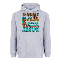 Heather Grey Mommas Don't Let Your Babies Grow  Up Without Jesus Heavyweight Hoodie - BundleAndBundleShop
