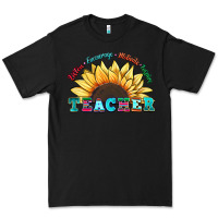 Black teacher sunflower listen encourage motivate inspir Premium Tee - Zillion Design Studio