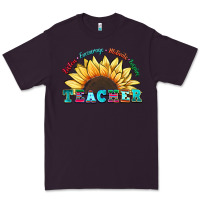 Plum teacher sunflower listen encourage motivate inspir Premium Tee - Zillion Design Studio