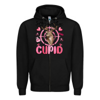 Black better aim than cupid Zipper Hoodie - MaliasSmallBusiness