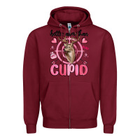 Burgundy better aim than cupid Zipper Hoodie - MaliasSmallBusiness