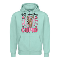 Better Aim Than Cupid Zipper Hoodie | Teevron
