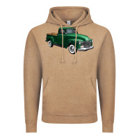 Vintage Coffee western green truck right 34 view 1 Vintage Hoodie - FaDigitalArtStudio