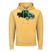 Vintage Mustard western green truck right 34 view 1 Vintage Hoodie - FaDigitalArtStudio