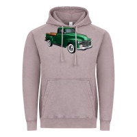 Vintage Zinc western green truck right 34 view 1 Vintage Hoodie - FaDigitalArtStudio