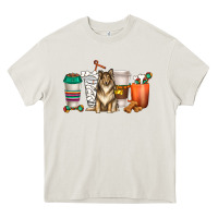 Cream collie dog coffee cups Heavy Core Tee - texasbilliewilder