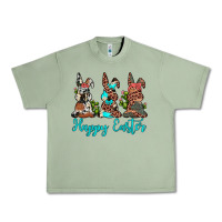 Oil Green happy easter leopard cowhide turquoise cactus bunny's Urban Heavy Tee - JahusDesignShop