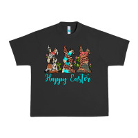 Pigment Black happy easter leopard cowhide turquoise cactus bunny's Urban Heavy Tee - JahusDesignShop
