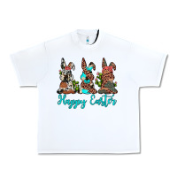 White happy easter leopard cowhide turquoise cactus bunny's Urban Heavy Tee - JahusDesignShop