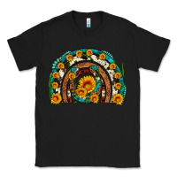 Black sunflower gemstone leopard cowhide horseshoe rainbow Classic Tee - Artiststas