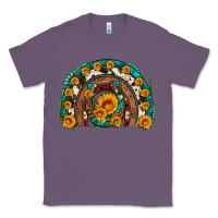Lavender sunflower gemstone leopard cowhide horseshoe rainbow Classic Tee - Artiststas