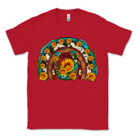 Red sunflower gemstone leopard cowhide horseshoe rainbow Classic Tee - Artiststas