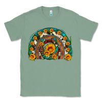 Sage sunflower gemstone leopard cowhide horseshoe rainbow Classic Tee - Artiststas