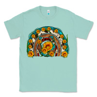 Seafoam sunflower gemstone leopard cowhide horseshoe rainbow Classic Tee - Artiststas