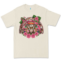 Bone pink floral baby goat rainbow Premium Tee - BarkalooDesign