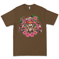 Cacao pink floral baby goat rainbow Premium Tee - BarkalooDesign