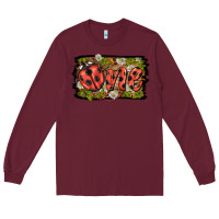 Burgundy ladybug one background Long Sleeve Tee - BarkalooDesign