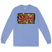 Colony Blue ladybug one background Long Sleeve Tee - BarkalooDesign
