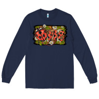 Navy ladybug one background Long Sleeve Tee - BarkalooDesign