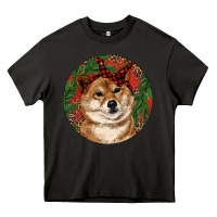 Asphalt Shiba Inu Christmas Heavy Core Tee - RanaPortraitStore