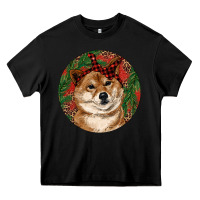 Black Shiba Inu Christmas Heavy Core Tee - RanaPortraitStore