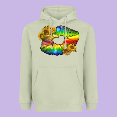 Lgbtq Pride Rainbow Lips Heavyweight Hoodie Designed By Bundleandbundleshop