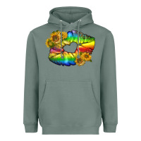 Sage Lgbtq Pride Rainbow Lips Heavyweight Hoodie - BundleAndBundleShop