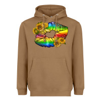 Toasted Coconut Lgbtq Pride Rainbow Lips Heavyweight Hoodie - BundleAndBundleShop