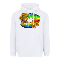 White Lgbtq Pride Rainbow Lips Heavyweight Hoodie - BundleAndBundleShop