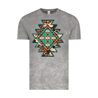 Cloud Rock cowhide leopard gemstone aztec Vintage Tee - JahusDesignShop