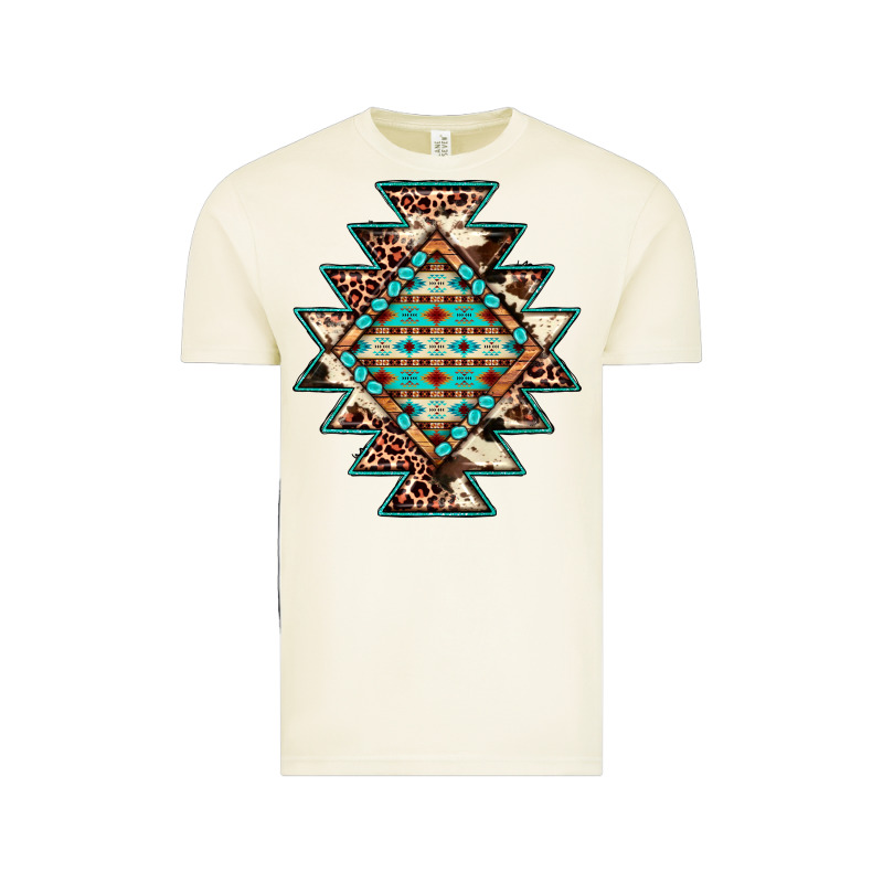 Cowhide Leopard Gemstone Aztec Vintage Tee by JahusDesignShop | Teevron