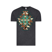Vintage Black cowhide leopard gemstone aztec Vintage Tee - JahusDesignShop