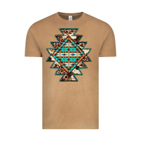 Vintage Camel cowhide leopard gemstone aztec Vintage Tee - JahusDesignShop
