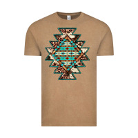 Vintage Coffee cowhide leopard gemstone aztec Vintage Tee - JahusDesignShop
