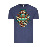 Vintage Denim cowhide leopard gemstone aztec Vintage Tee - JahusDesignShop