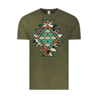 Vintage Olive cowhide leopard gemstone aztec Vintage Tee - JahusDesignShop