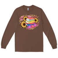 Chestnut books sunflower back to school background Long Sleeve Tee - AdoDesignShop