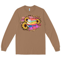 Toasted Coconut books sunflower back to school background Long Sleeve Tee - AdoDesignShop