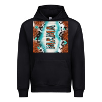 Black tooled leather and cowhide mama Urban Hoodie - TumblerDesignByShophia