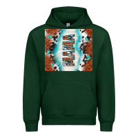 Forest Green tooled leather and cowhide mama Urban Hoodie - TumblerDesignByShophia