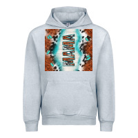 Heather Grey tooled leather and cowhide mama Urban Hoodie - TumblerDesignByShophia